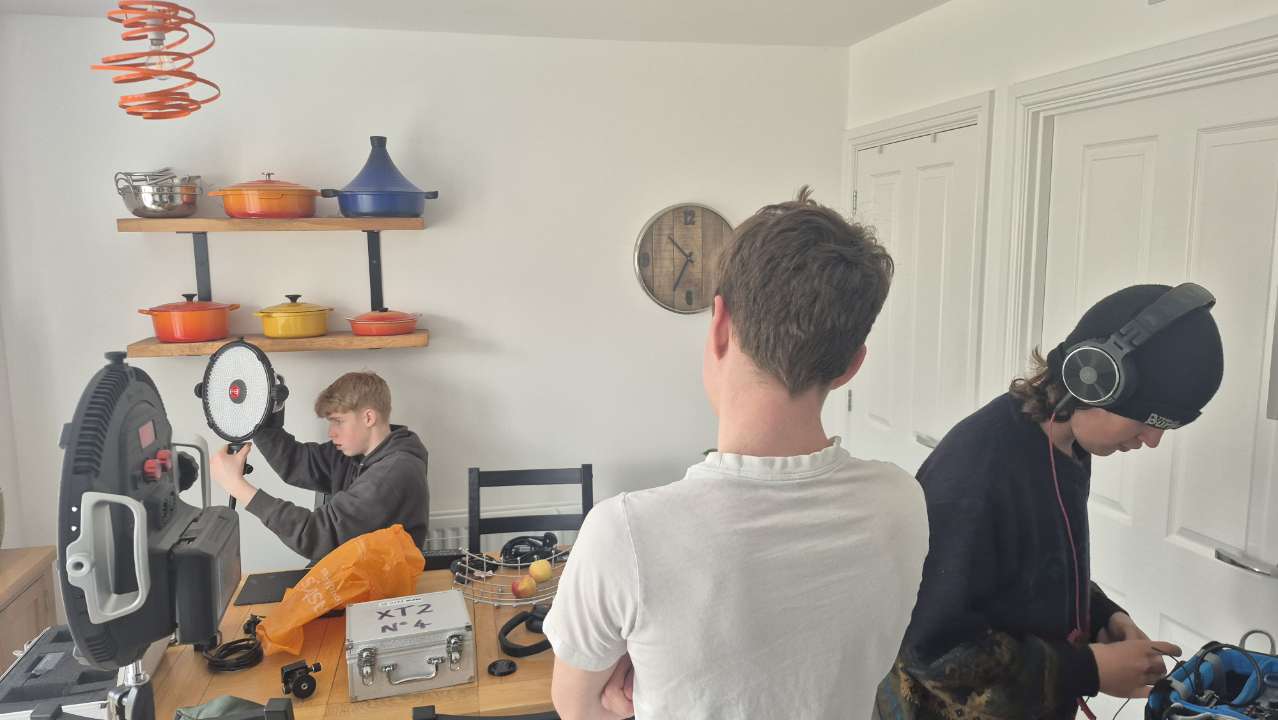 Behind the scenes on Toasty, lighting setup